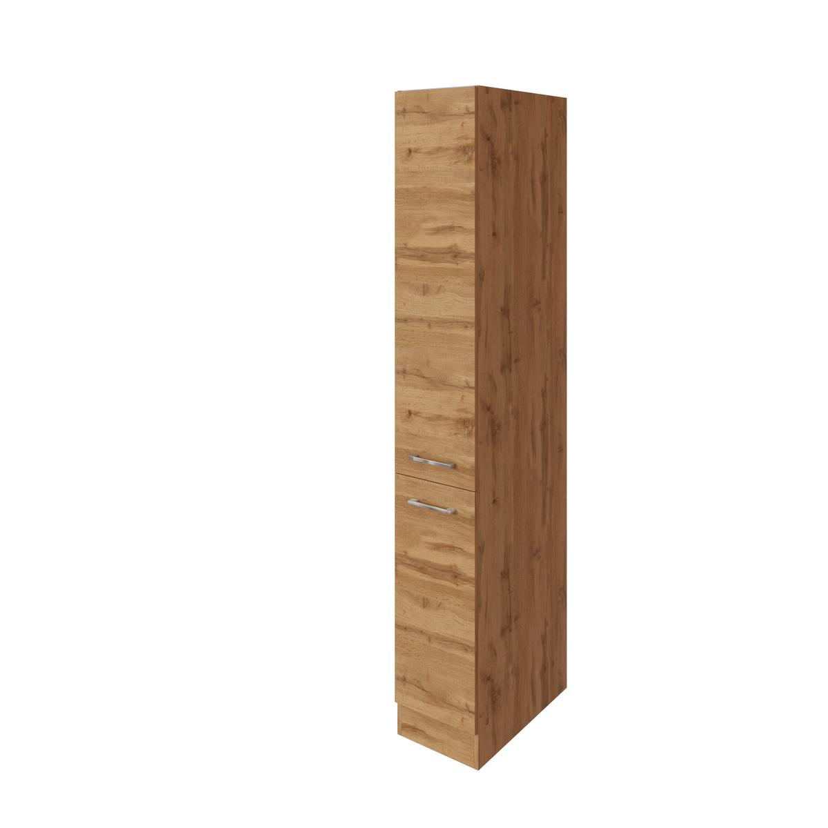 Held Apothekerschrank ca. 30 cm Eichefarben - Chromfarben/Eichefarben, MODERN, Holzwerkstoff/Metall (30/200/60cm) - Held