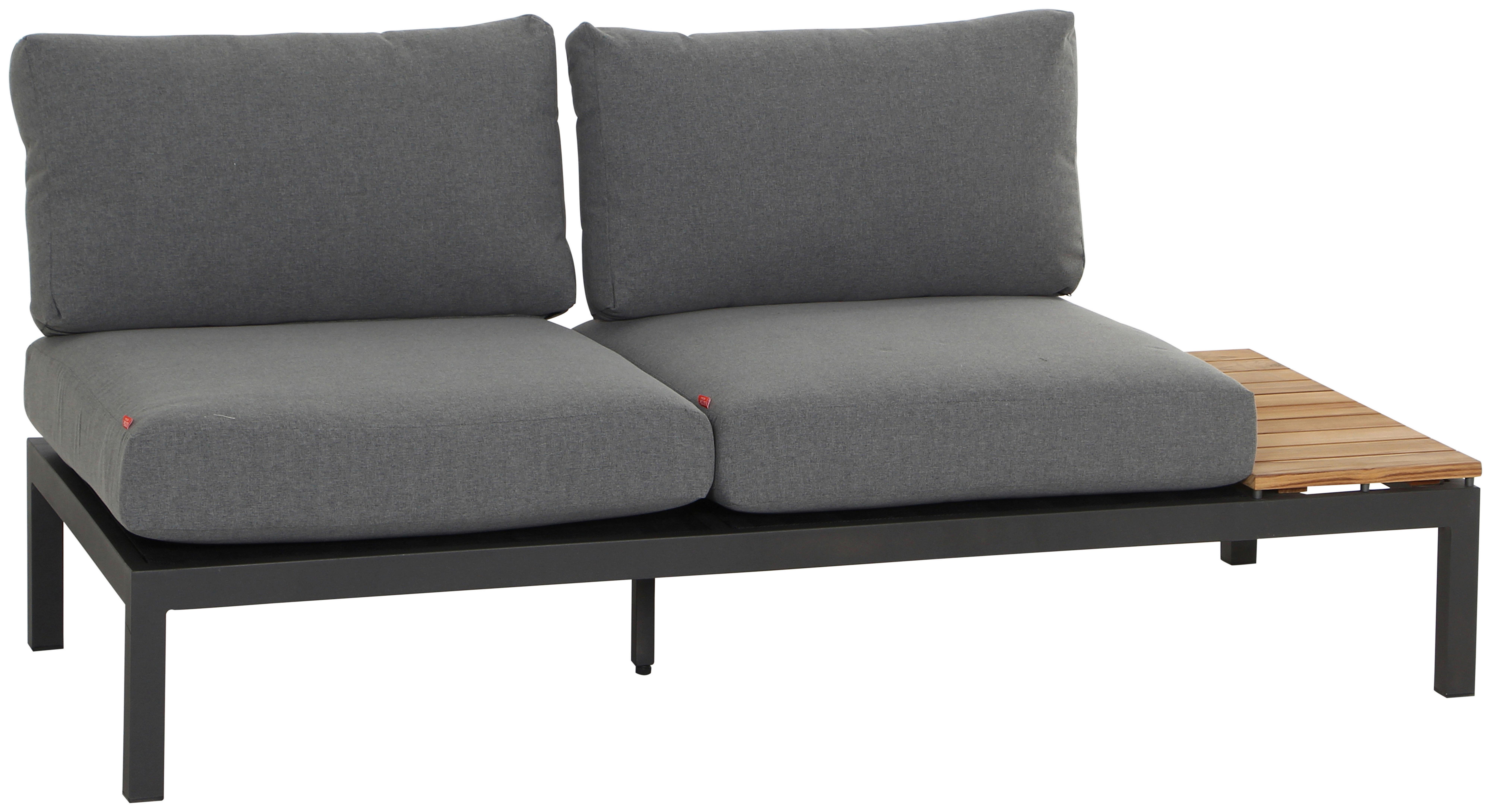 LOUNGESOFA H16599 - Anthrazit/Grau, MODERN, Holz/Textil (175/70/84cm) - Siena Garden