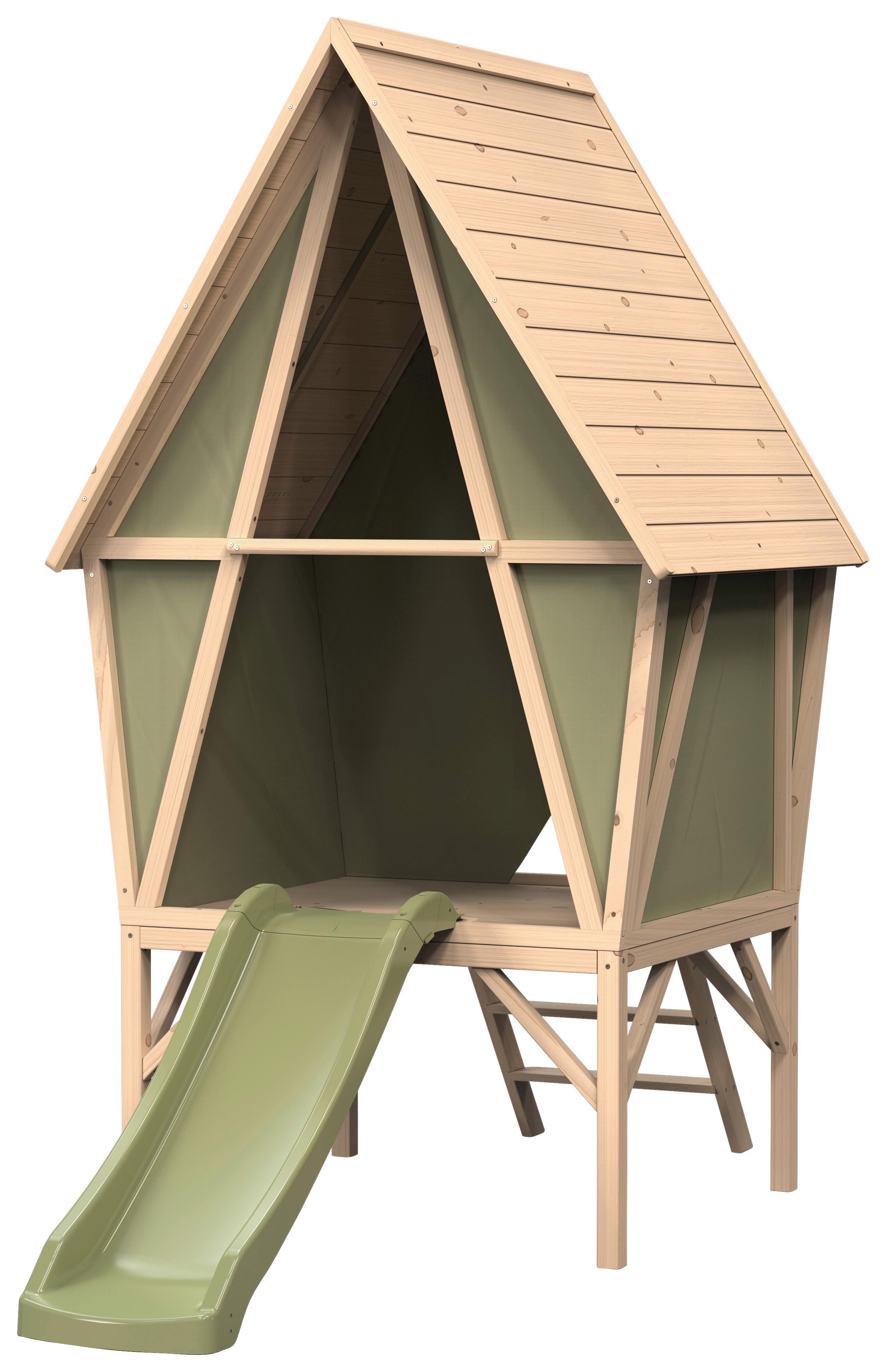 Igralna Hišica Exit Yuki 300, Zelena - Konvencionalno, umetna masa/les (226/124/219cm) - EXIT Toys