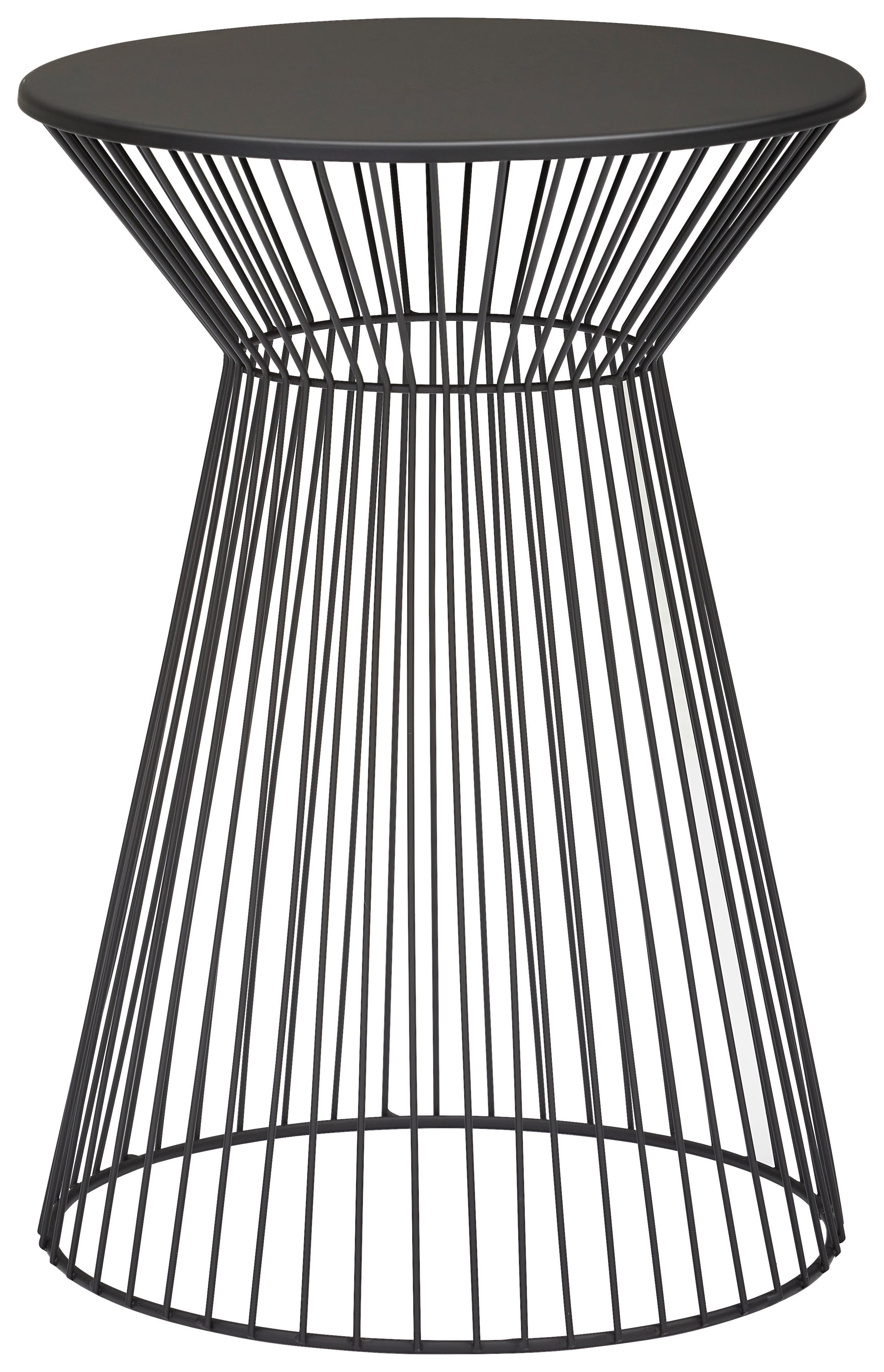 STOLIK BOCZNY MARIO - czarny, Trend, metal (33/33/47cm) - Landscape