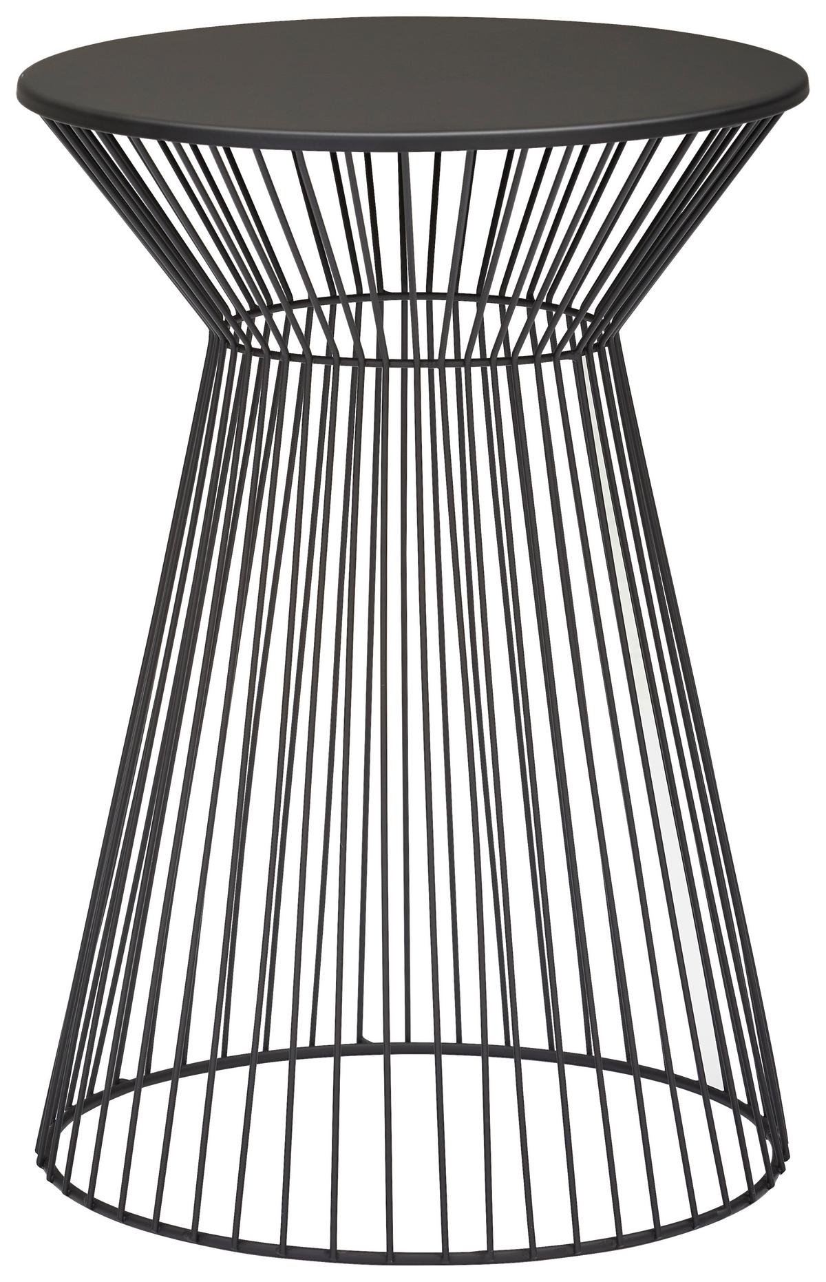 STOLIK BOCZNY MARIO - czarny, Trend, metal (33/33/47cm) - Landscape