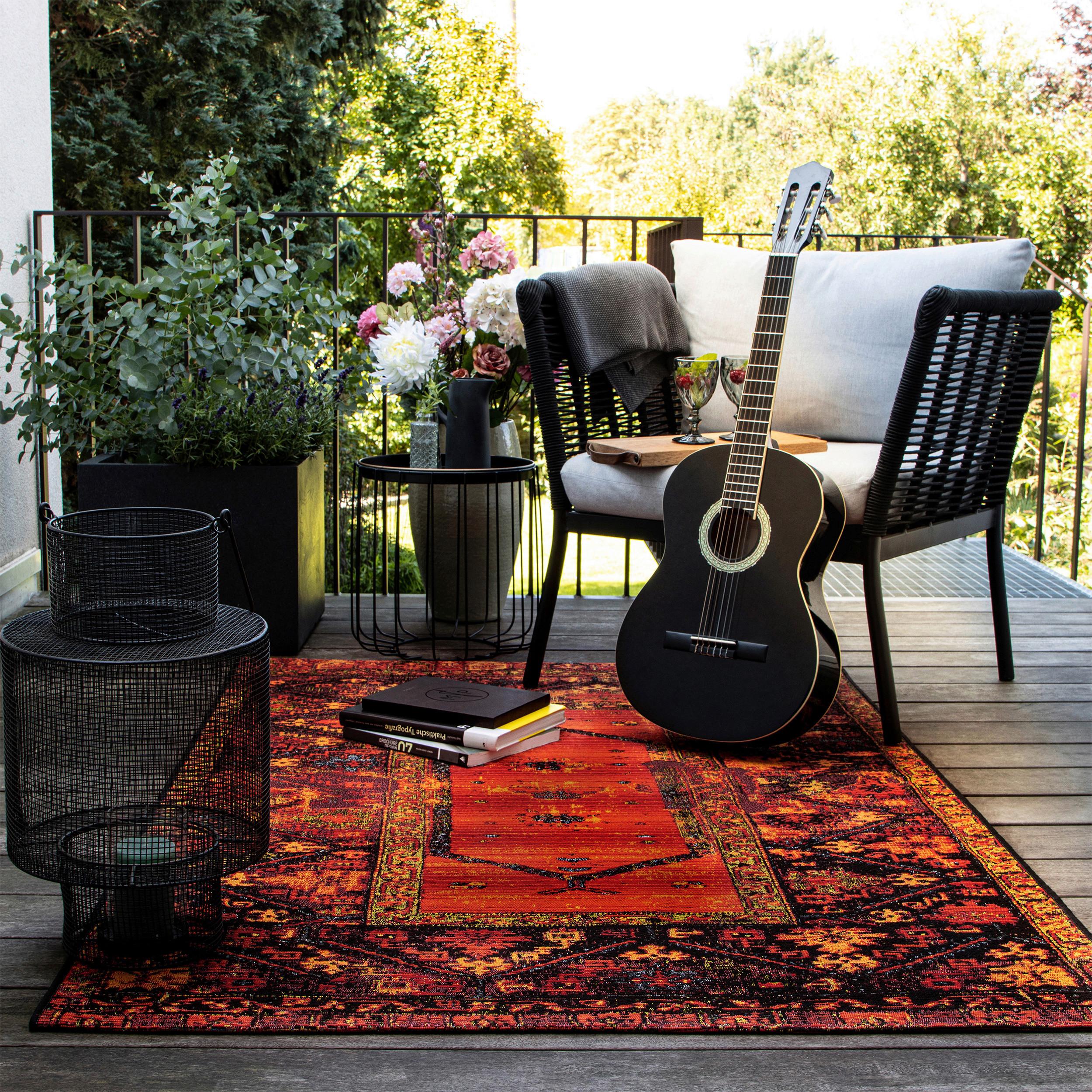 Outdoorteppich my Gobelina Multicolor/Rot ca. 200x290cm - Rot/Multicolor, Design, Textil (200/290cm) - Obsession