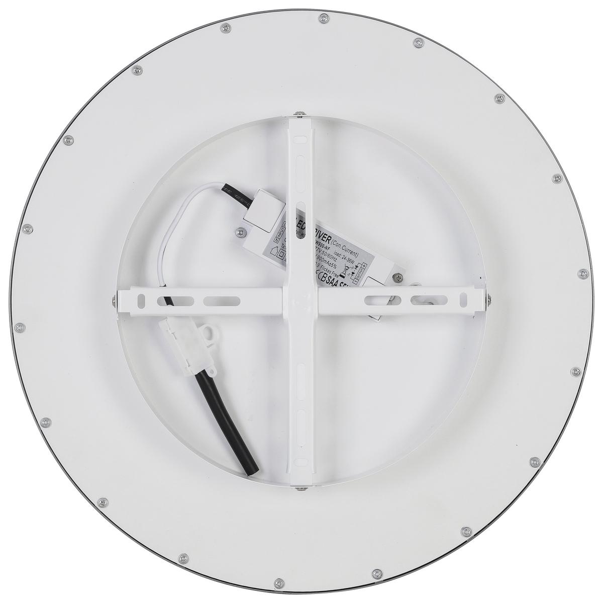 LED-Deckenleuchte Imo Silber/Weiss max. 24 Watt - Weiss/Silberfarben, Romantik / Landhaus, Kunststoff/Metall (40/5cm) - Modern Living