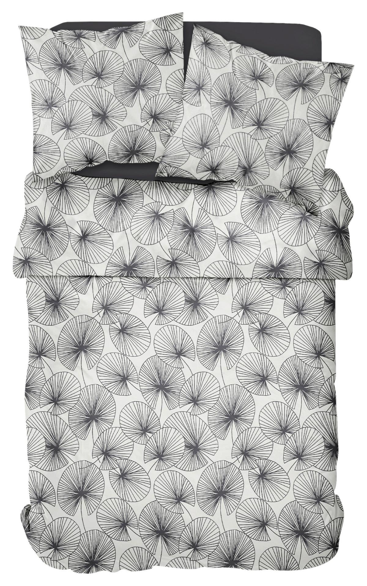 Ágyneműhuzat-garnitúra Thekla - fekete/fehér, Natur, textil (140/200cm) - Bessagi Home