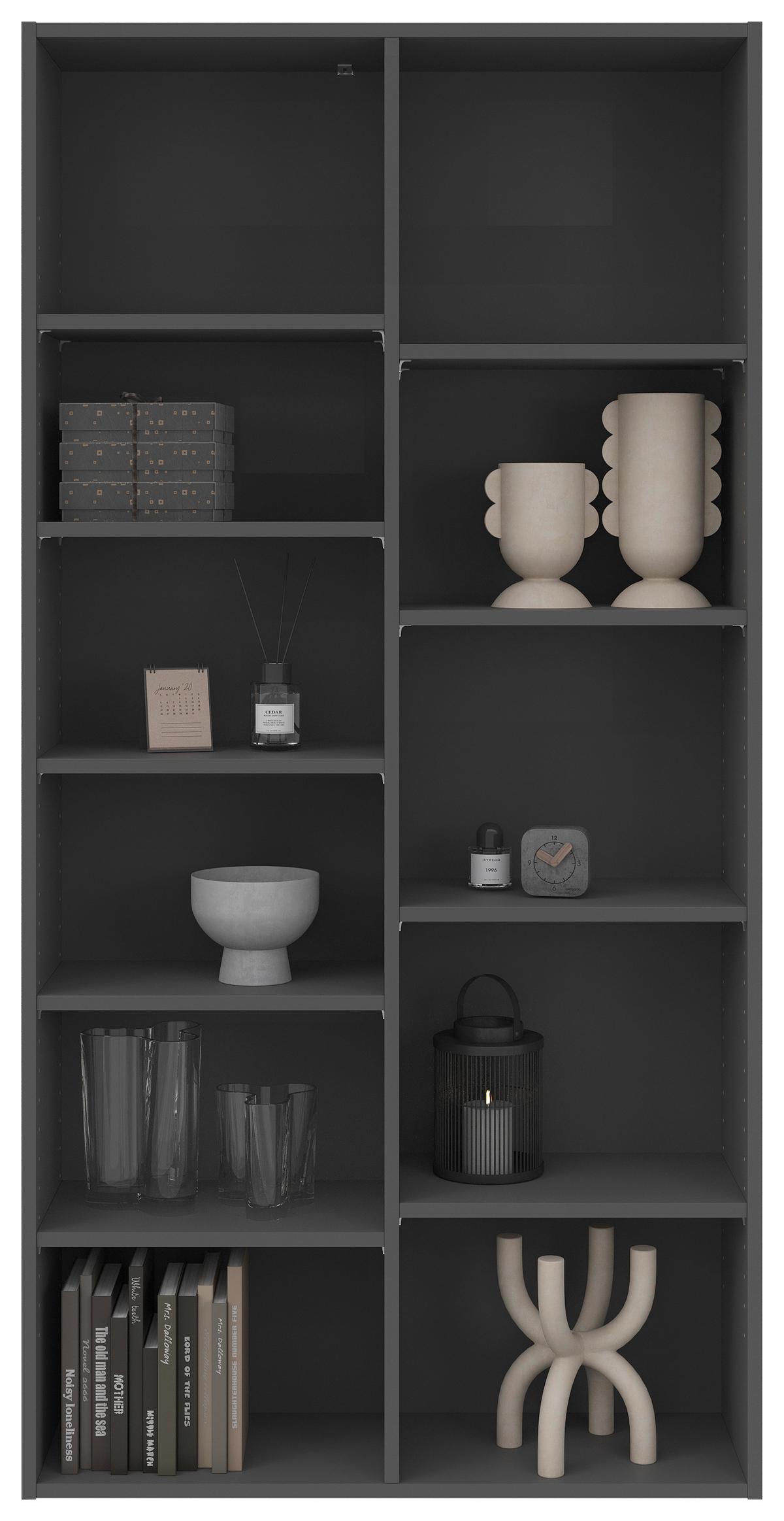 REGAŁ SWIFT - antracytowy, Basics, materiał drewnopochodny (80/160/26cm) - Boxxx