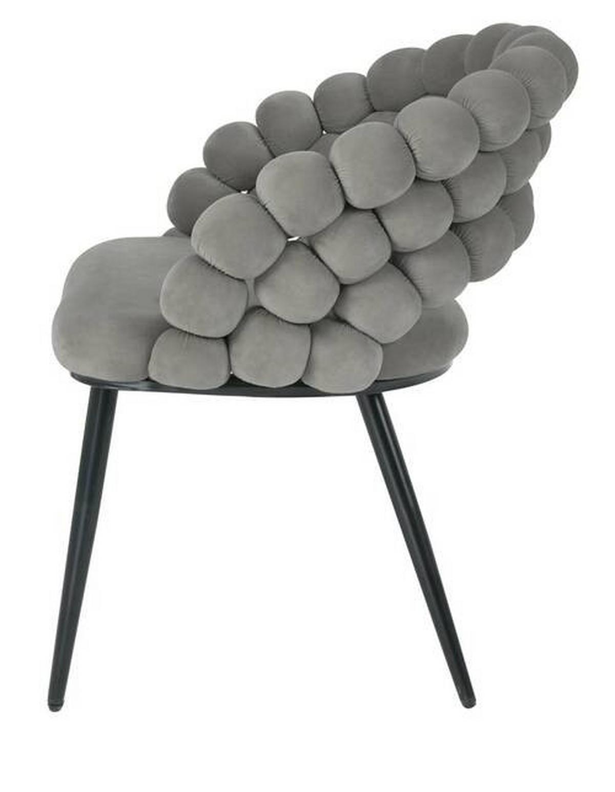 KRZESŁO Z PODŁOKIETNIKAMI BUBBLES - czarny/szary, Design, metal/tkanina (58/80/62cm) - Novel