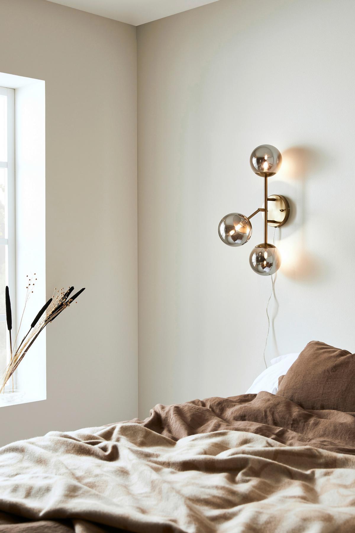 Wadleuchte Trinity Wall max. 20 Watt - Messingfarben/Grau, Basics, Glas/Metall (15/39/60cm) - Markslöjd