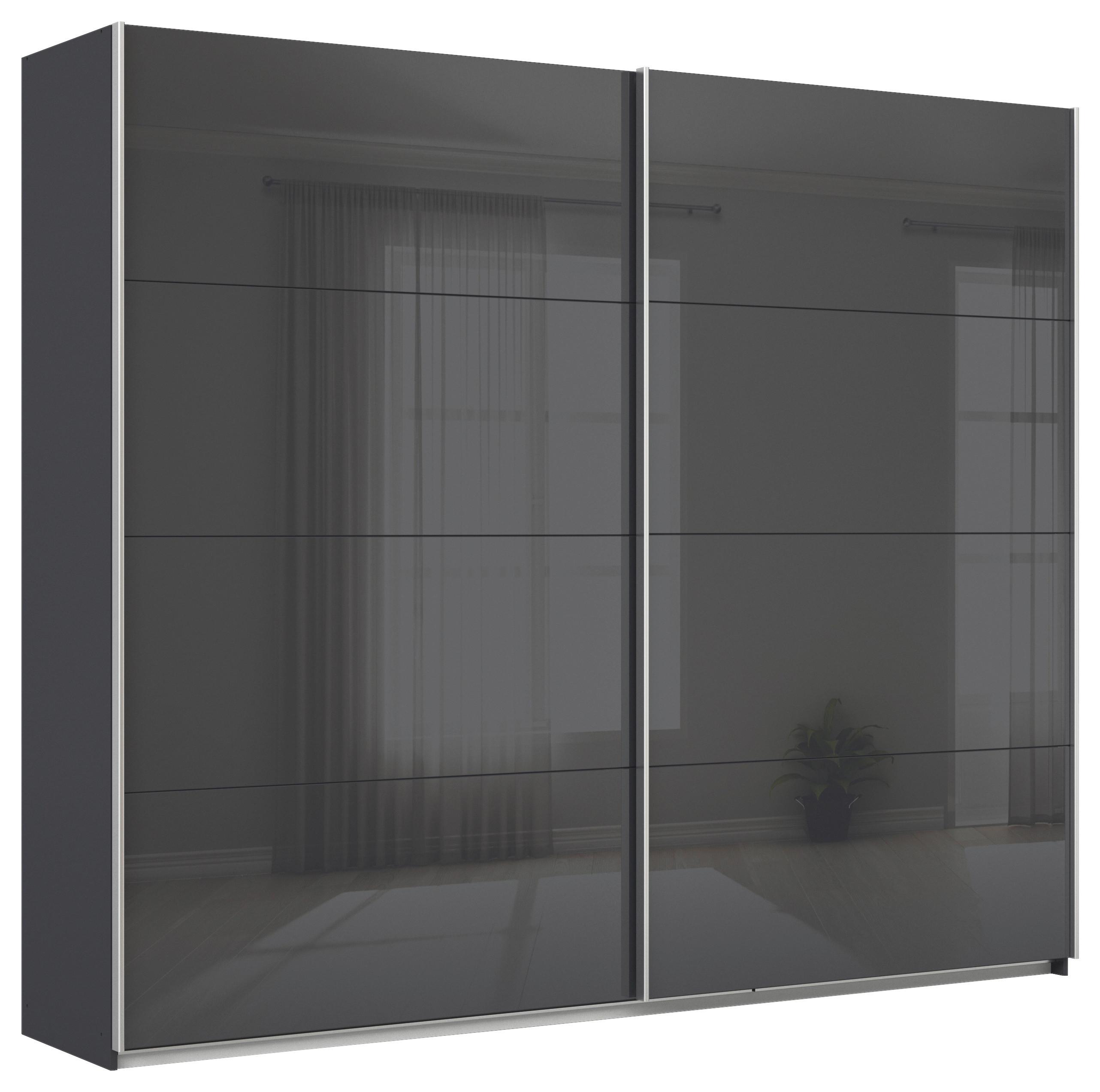 DULAP USI CULISANTE FELDKIRCH - antracit/antracit lucios intens, Modern, sticlă/material pe bază de lemn (271/229/62cm)