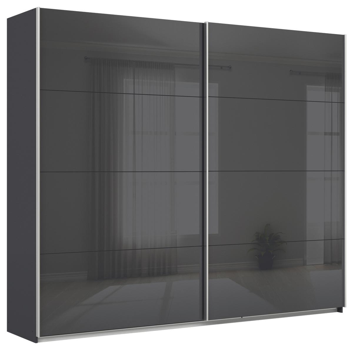 DULAP USI CULISANTE FELDKIRCH - antracit/antracit lucios intens, Modern, sticlă/material pe bază de lemn (271/229/62cm)