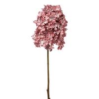 Kunstblume Hortensie I Altrosa - Altrosa/Braun, KONVENTIONELL, Kunststoff (83cm) - Modern Living