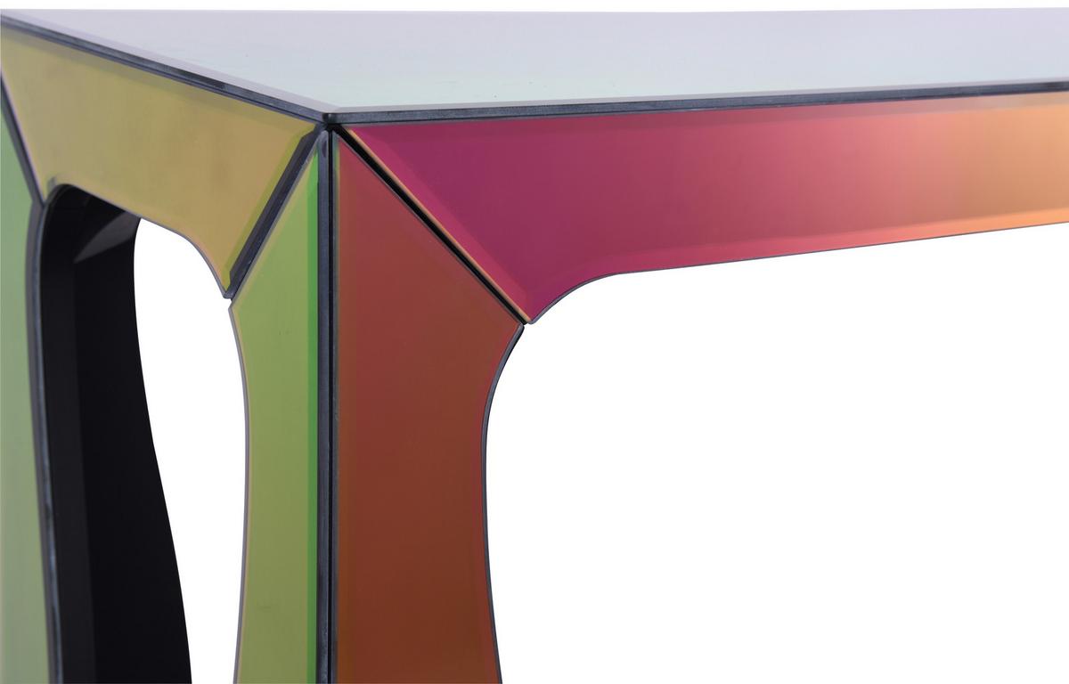 Konzolasztal Flip-flop Shiny - többszínű, Modern, faalapú anyag/Üveg (110/38/75cm)