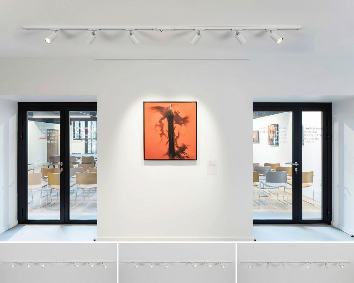 SYSTEM SZYNOWY BINE - biały/kolor chromowy, Trend, tworzywo sztuczne/metal (210/5,5/14cm) - Novel