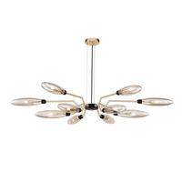 PENDELLEUCHTE VENTURA - Goldfarben/Bernsteinfarben, Trend, Glas/Metall (127/17,5cm) - MAYTONI