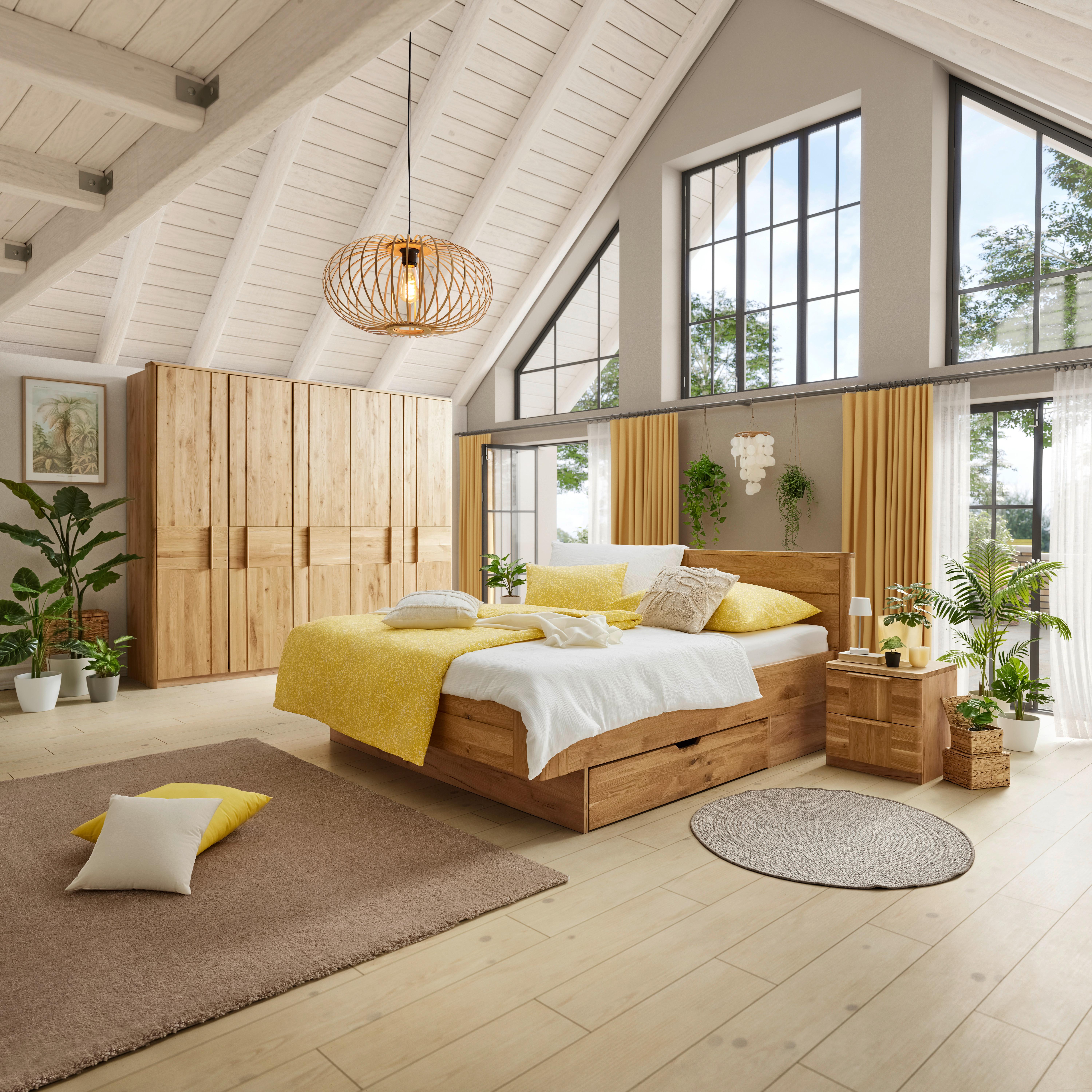 Bett in Eichefarben ca. 180x200cm - Eichefarben, Konventionell, Holz (180/200cm) - ecoTree