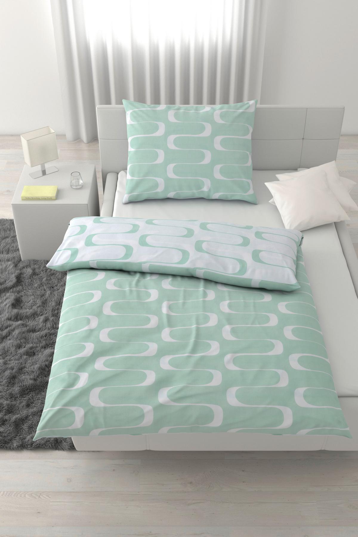 Bettwäsche Tina Wende Hellgrün ca. 140x200cm - Hellgrün, LIFESTYLE, Textil (140/200cm) - Mömax