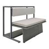 BALKONGMÖBLER SET MARIO - ljusgrå/grå, Modern, metall/textil (110/86,5/80cm) - Bessagi Garden