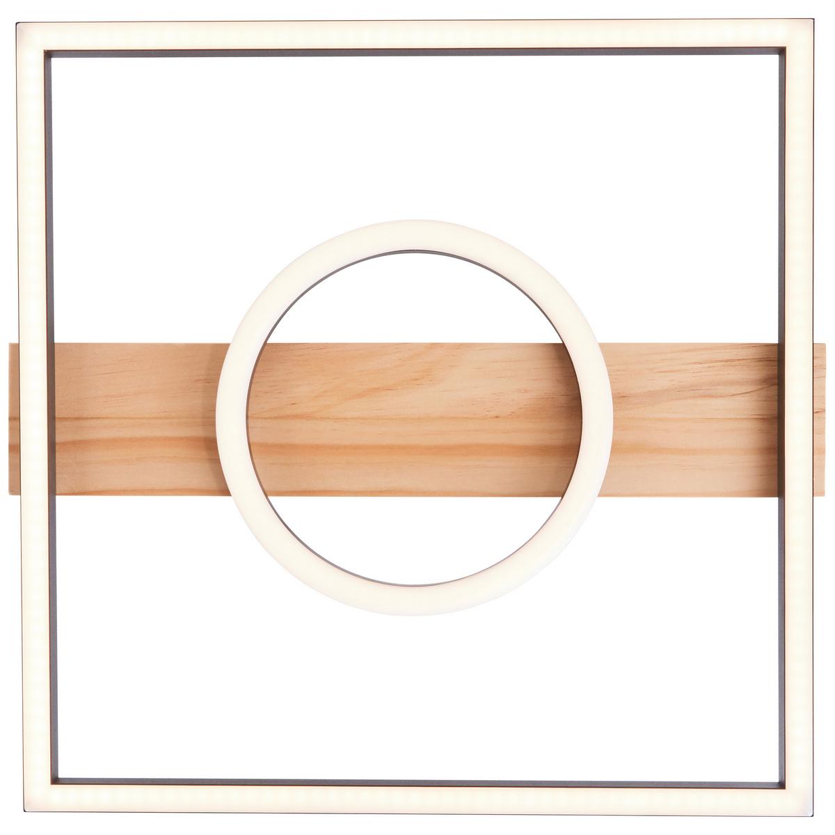 LED-Paneel Maureen Braun/Schwarz max. 24 Watt - Schwarz/Braun, Design, Holz/Kunststoff (5/42/40cm) - Brilliant