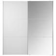 Omara Z Drsnimi Vrati Bianco - aluminij/bela, Konvencionalno, kovina/leseni material (200/216/68cm) - Premium Living Omara Z Drsnimi Vrati Bianco - aluminij/bela, Konvencionalno, kovina/leseni material (200/216/68cm) - Premium Living
