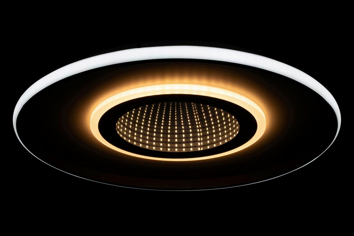 LAMPA SUFITOWA LED SALFORD *SBN* - czarny/biały, Trend, tworzywo sztuczne/metal (50/5,5cm) - Novel