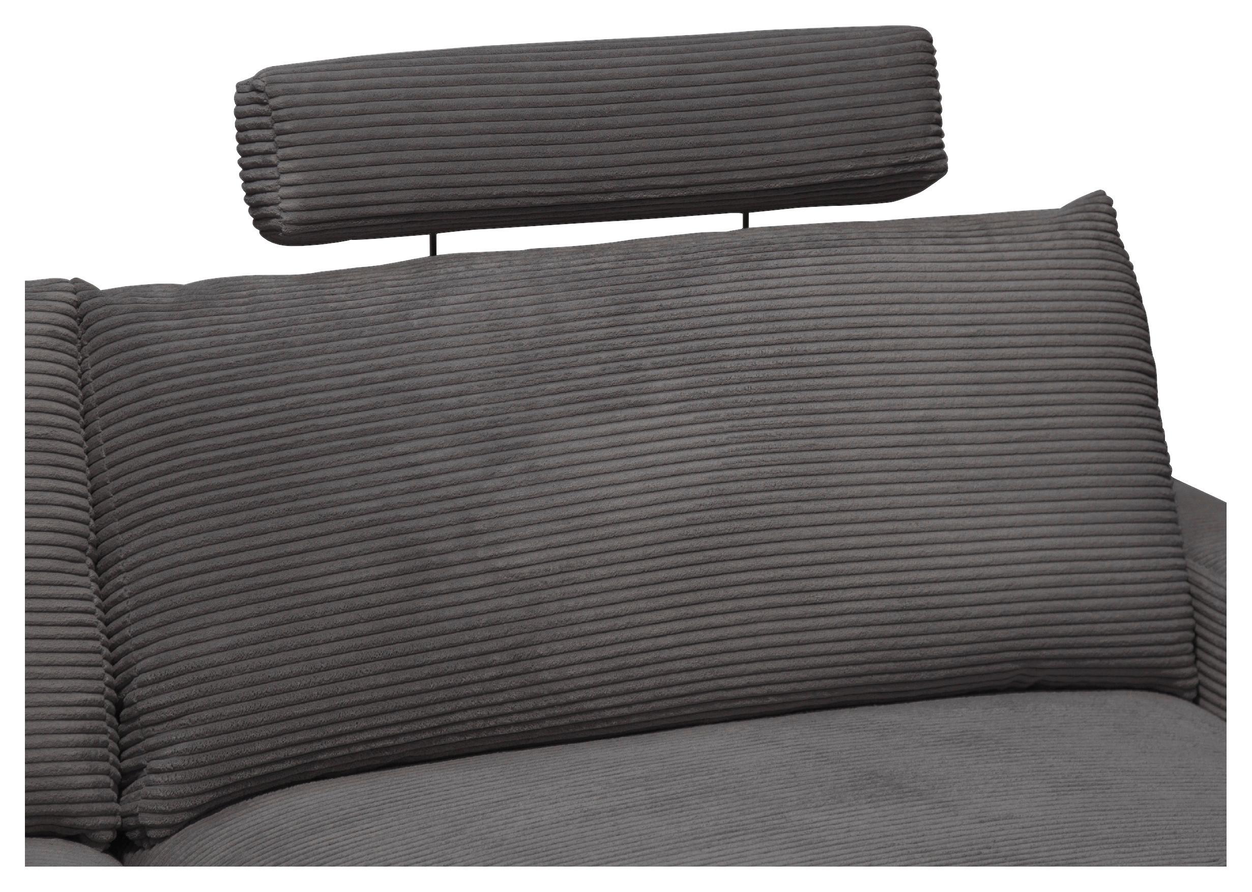 Kopfstütze Cora Dunkelgrau - Dunkelgrau, MODERN, Textil/Metall (63/57/40cm) - Mömax