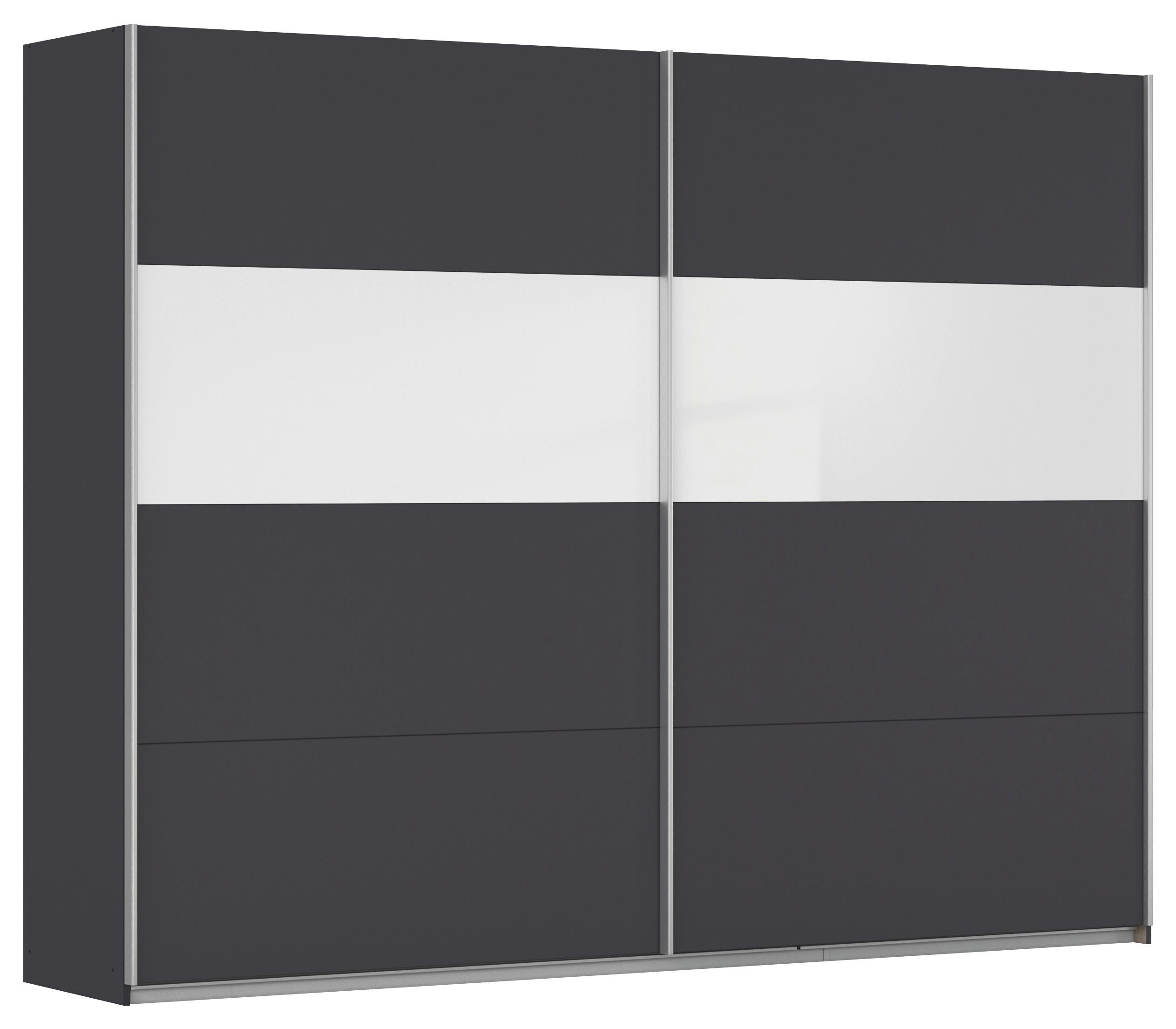 Omara Z Drsnimi Vrati Quadra, Siva, Bela - siva/bela, Basics, kovina/leseni material (271/210/62cm) - Xora