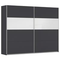 Omara Z Drsnimi Vrati Quadra, Siva, Bela - siva/bela, Basics, kovina/leseni material (271/210/62cm) - Xora