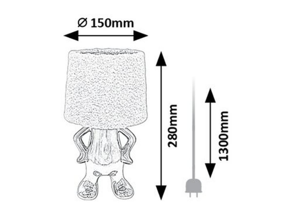LED Asztali Lámpa Smurfy 74216 - fehér, kerámia