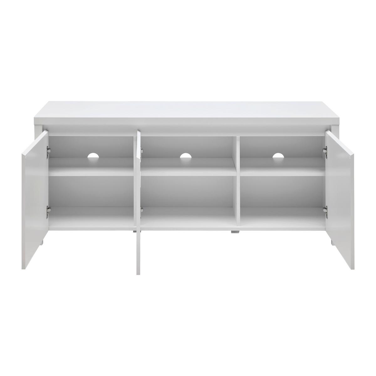 Lowboard Larios B in Weiß - Schwarz/Weiß, MODERN, Holzwerkstoff/Kunststoff (143/61/40cm) - Mömax