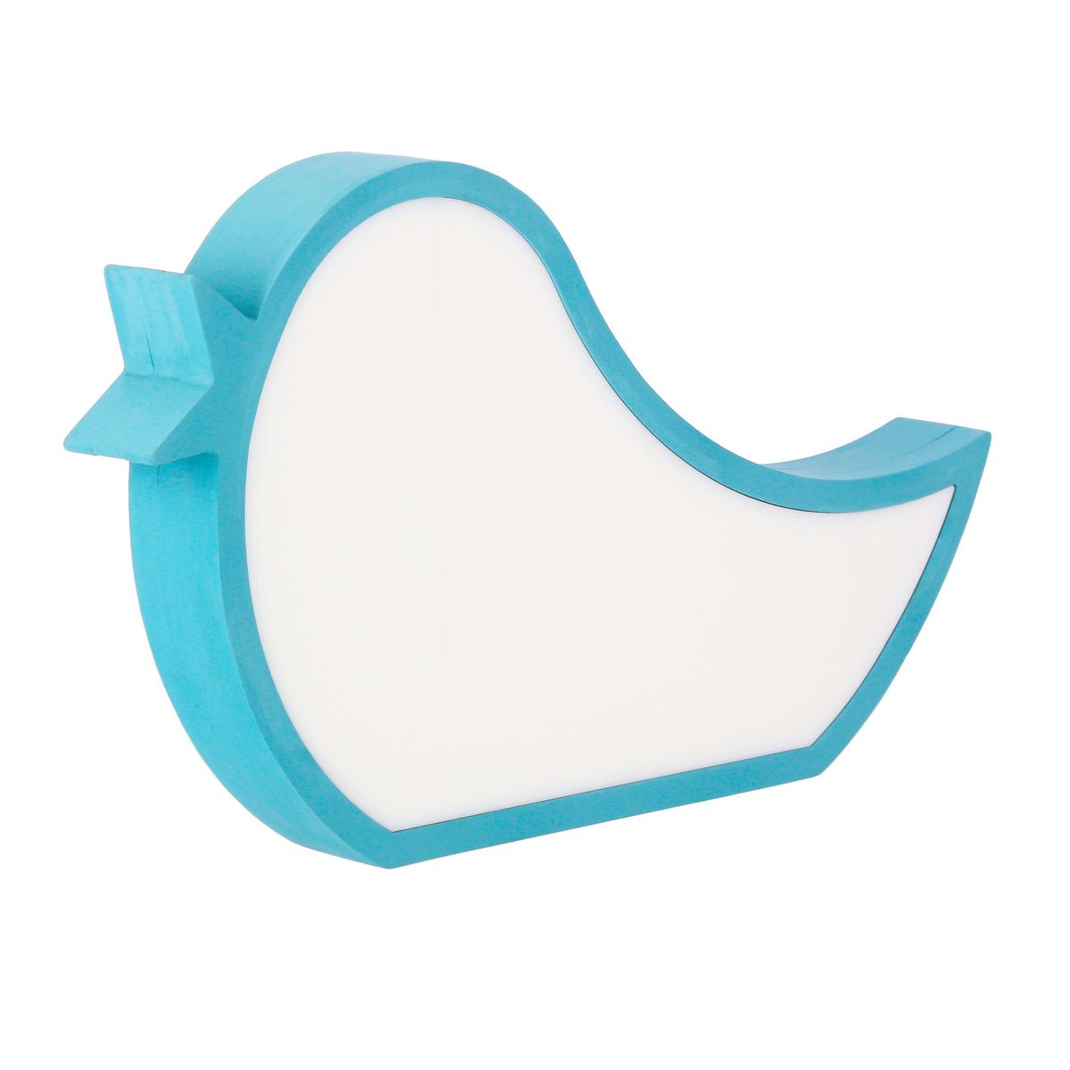 Dječja Stolna Svjetiljka Bird - svijetlo plava, Basics, drvni materijal/plastika (33.5/3.5/19.5cm)