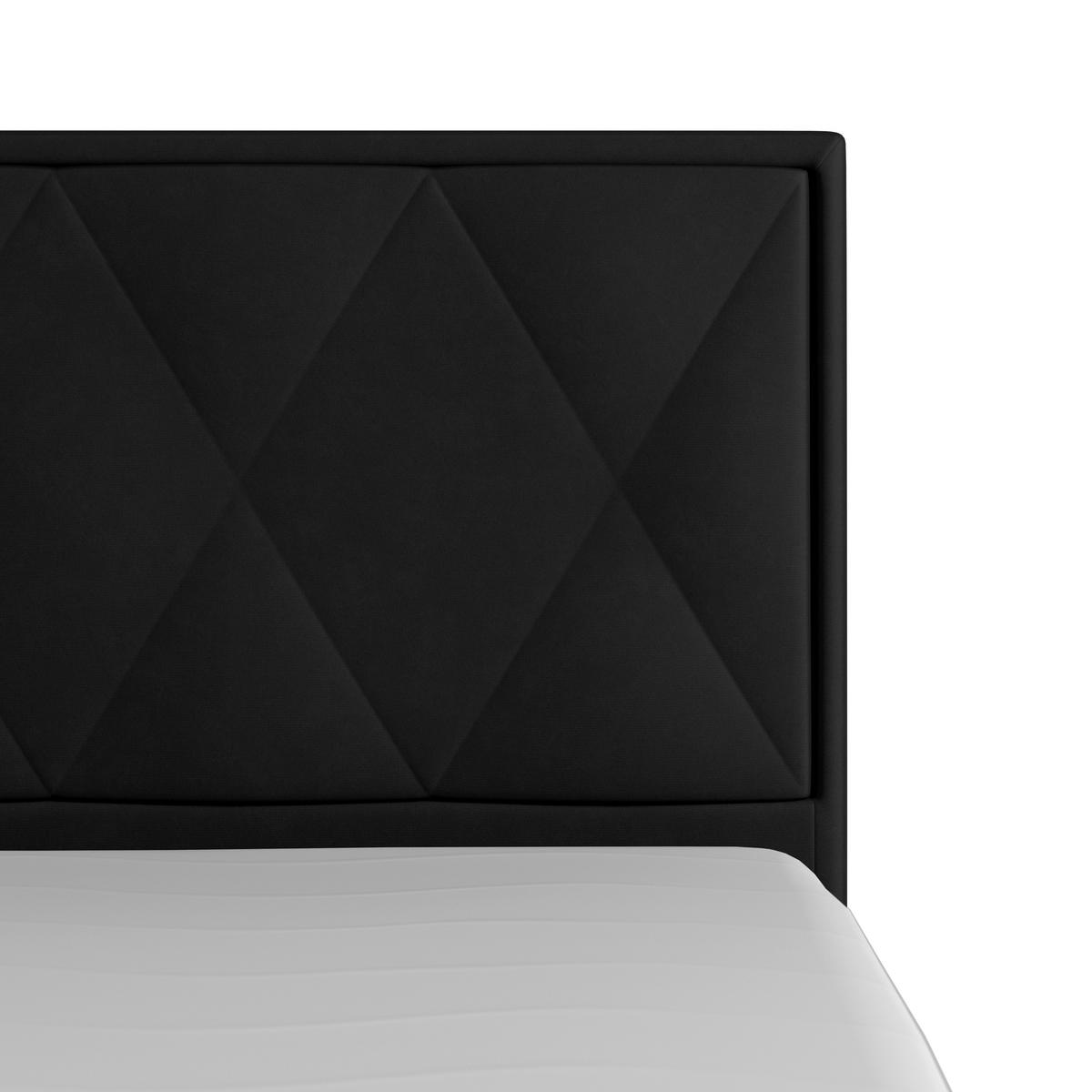 Boxspringbett Porto ca. 180x200 cm Schwarz - Schwarz, MODERN, Holzwerkstoff/Kunststoff (180/200cm) - MID.YOU