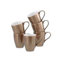 Set Skodelic Golden Days White, 6-Delni - zlate barve/bela, Basics, keramika (300ml) - Creatable