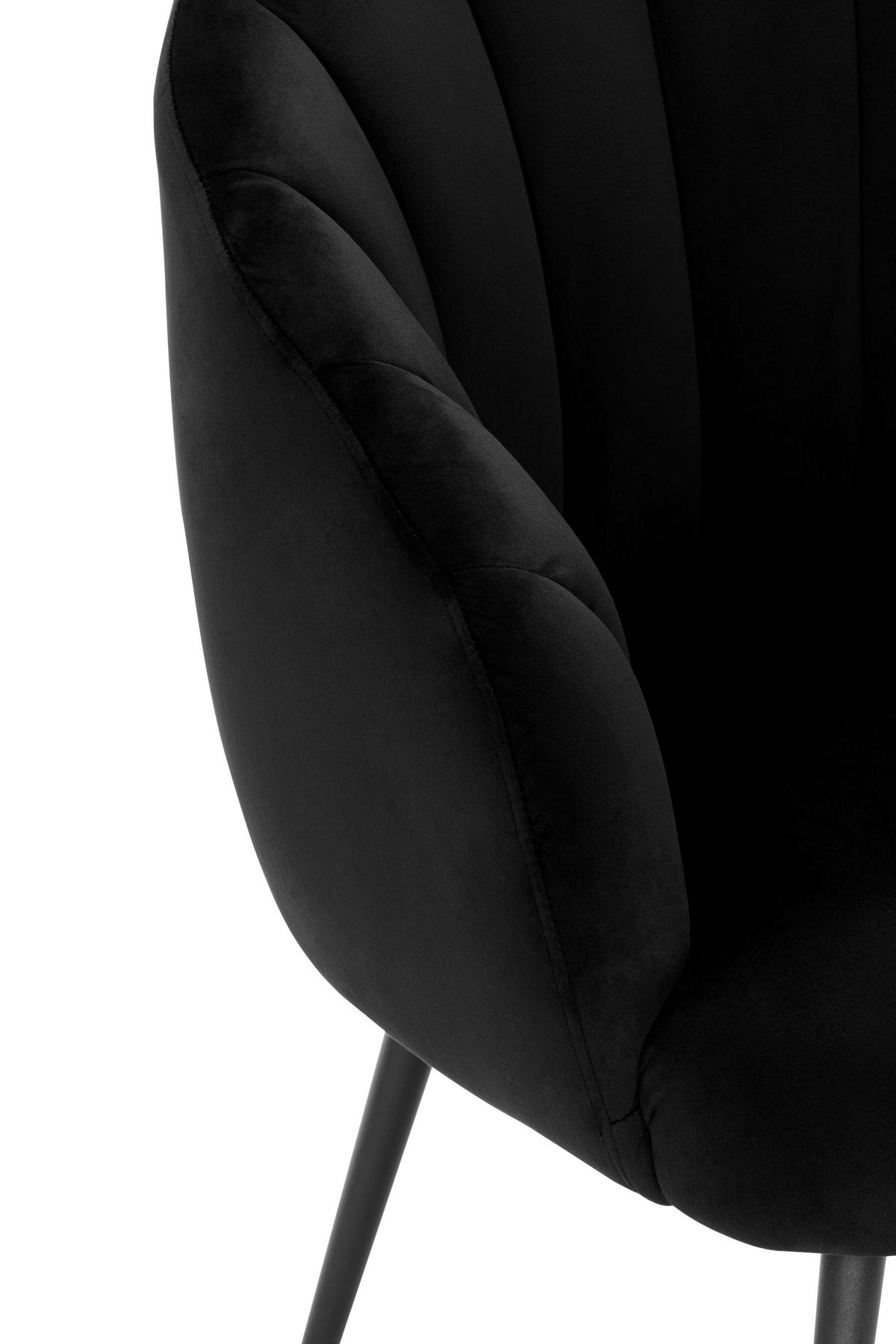 FOTEL KOKTAJLOWY KIRA - czarny/niebieski, Modern, metal/tkanina (67/80/78cm) - Livetastic