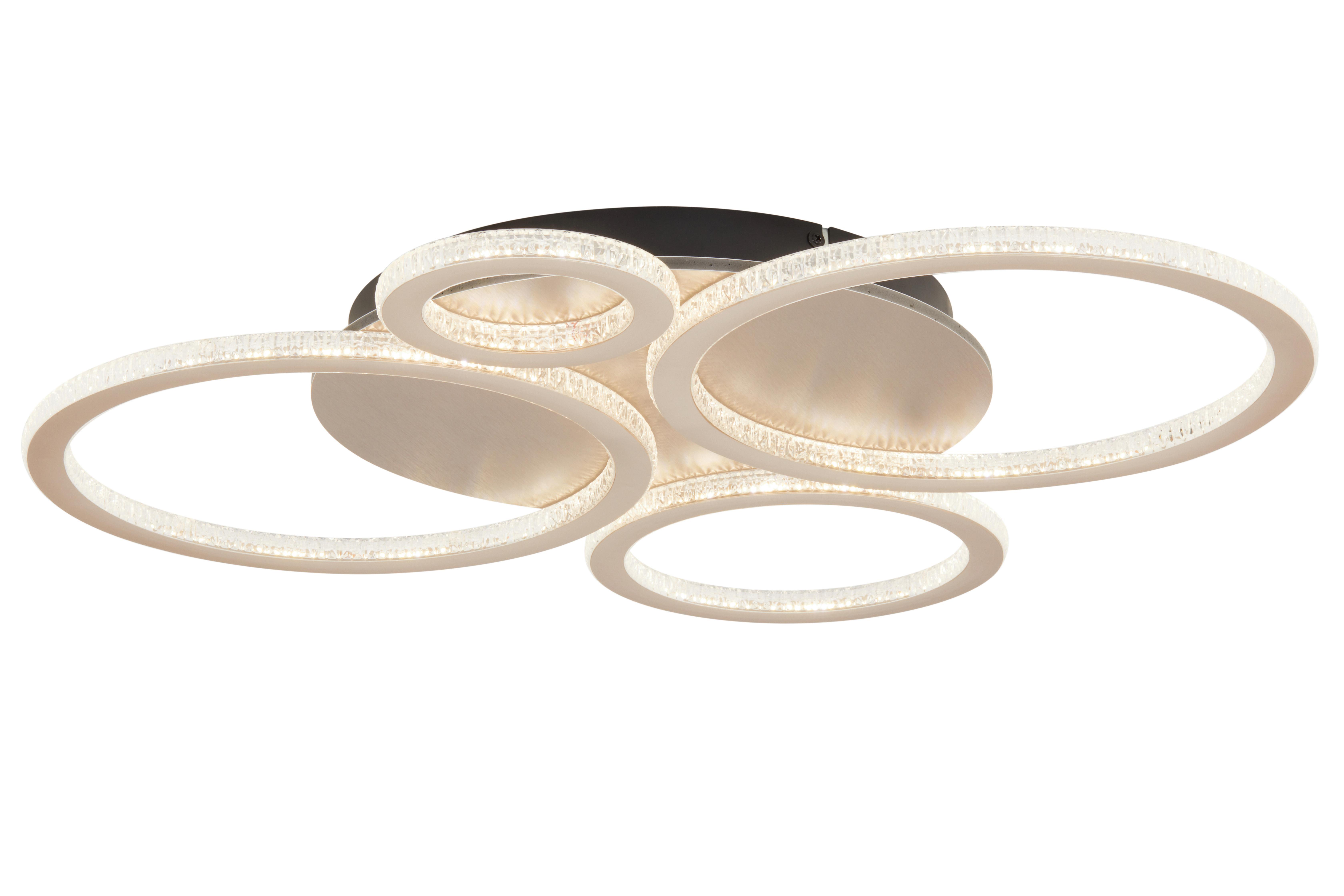 LED-TAKLAMPA NEU - champagne, Modern, metall/plast (72/62/6cm)