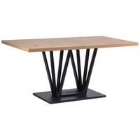 Jedilna Miza Brad, Barva Hrasta, 160x90 - črna/hrast artisan, Konvencionalno, kovina/leseni material (160/75/90cm) - MID.YOU