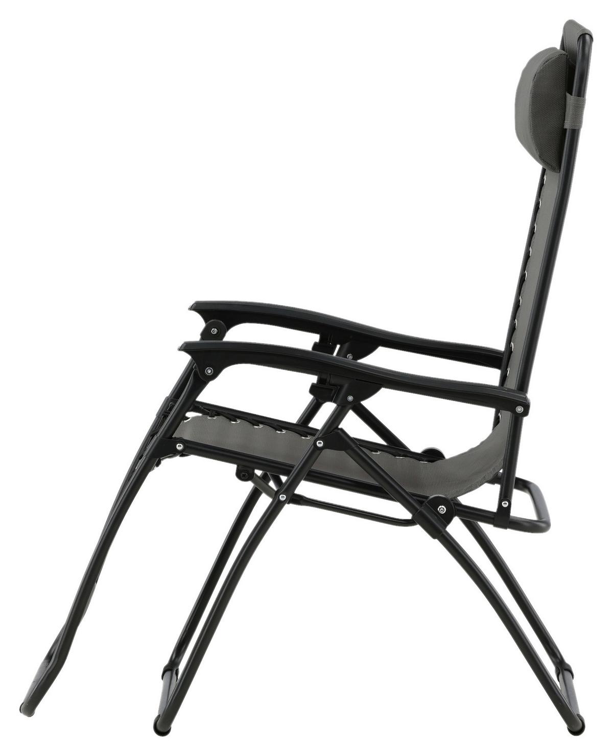 GARTEN-RELAXSESSEL MELKER - Grau, KONVENTIONELL, Kunststoff/Textil (68/112/90cm) - Gardenson