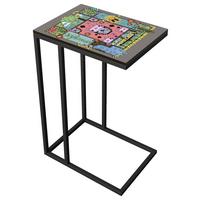Beistelltisch Minecraft ca. 40x29x60 cm Schwarz - Schwarz, MODERN, Holzwerkstoff/Metall (40/29/60cm) - Minecraft