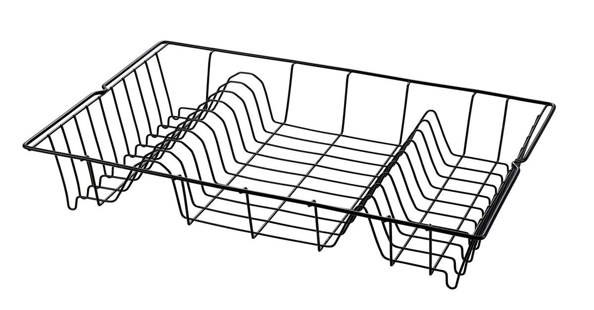Edényszárító Special Black Edition Germatex - fekete, Modern, fém (48/30/12cm)
