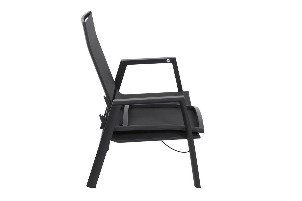 Loungegarnitur Valencia Anthrazit - Grau, Basics, Keramik/Kunststoff (72,5/82,5/99cm) - Siena Garden