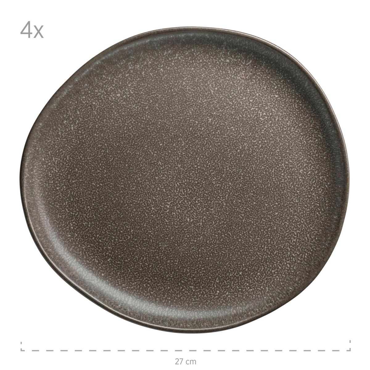 TAFELSERVICE MARLENA - Dunkelgrau, Basics, Keramik - Mäser