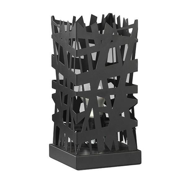 Tischleuchte Foresta Schwarz max. 22 Watt - Brombeere/Schwarz, Design, Metall (14/29cm)