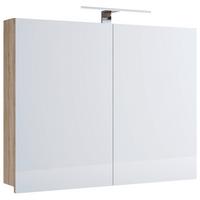 Omara Z Ogledalom Badinos, Hrast Sonoma - hrast sonoma, Moderno, steklo/leseni material (60/59,2/12cm) - MID.YOU