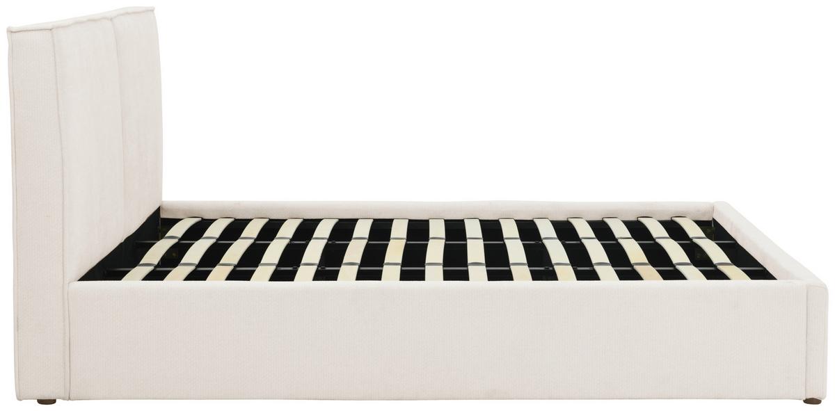 Oblazinjena Postelja Lino, Bež, 180x200cm - črna/barve hrasta, Design, kovina/umetna masa (195/105/222cm) - Livetastic