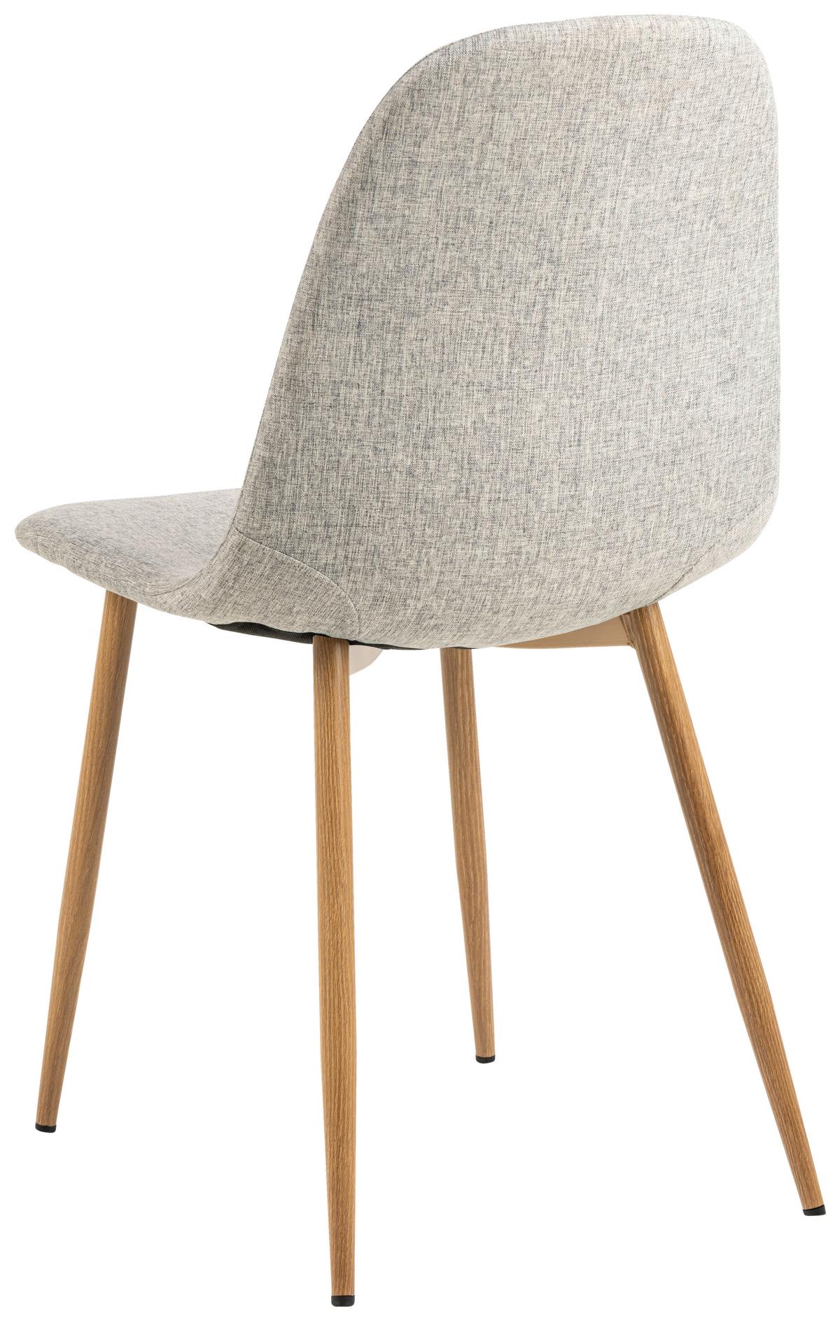 KRZESŁO CELIA - kolor dębowy/jasnoszary, Trend, metal/tkanina (44/86/54cm)