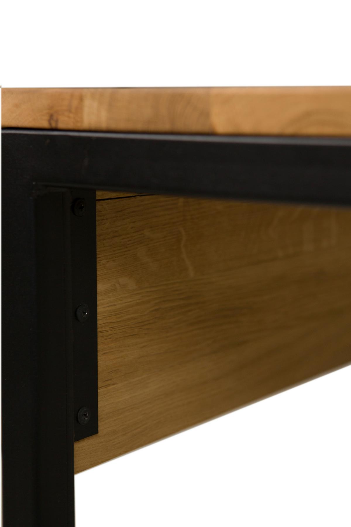 Schreibtisch Albero Naturfarben/Schwarz - Schwarz/Naturfarben, Modern, Holz/Metall (160/75/70cm) - Mömax