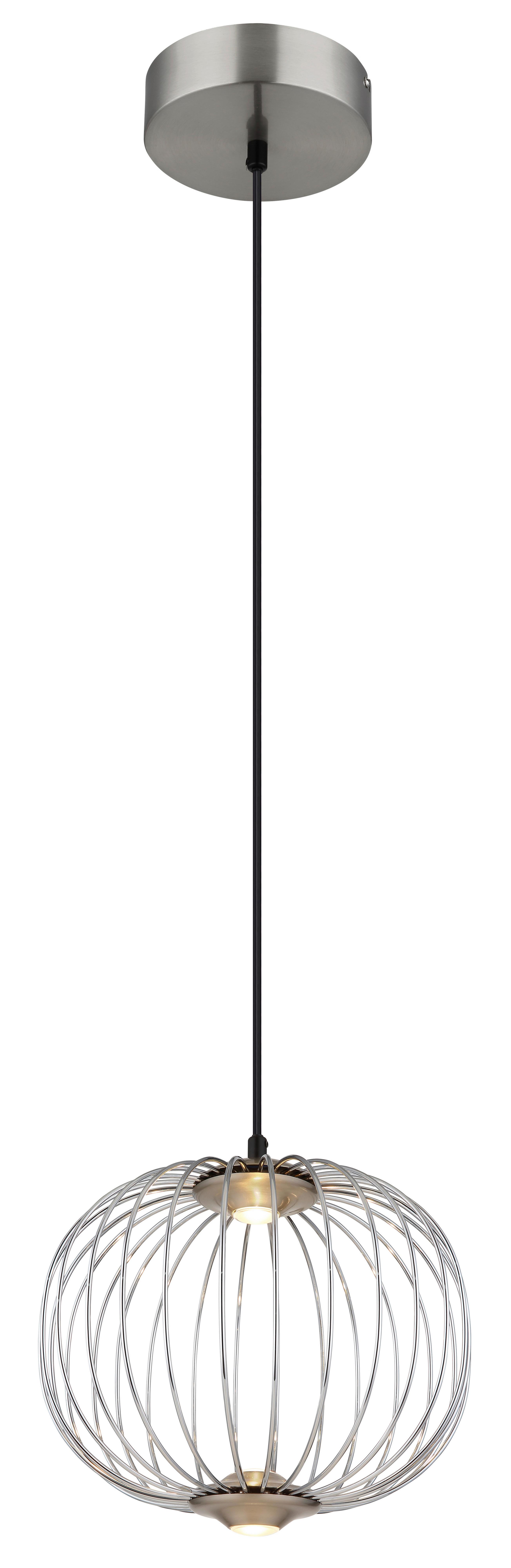 Led Viseća Svjetiljka Galway - boje nikla/boje kroma, Design, metal/plastika (30/150cm) - Globo