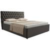 STOPPAD SÄNG KATAR -EXKLUSIV- - svart/antracit, Klassisk, textil (200/200cm) - Mömax