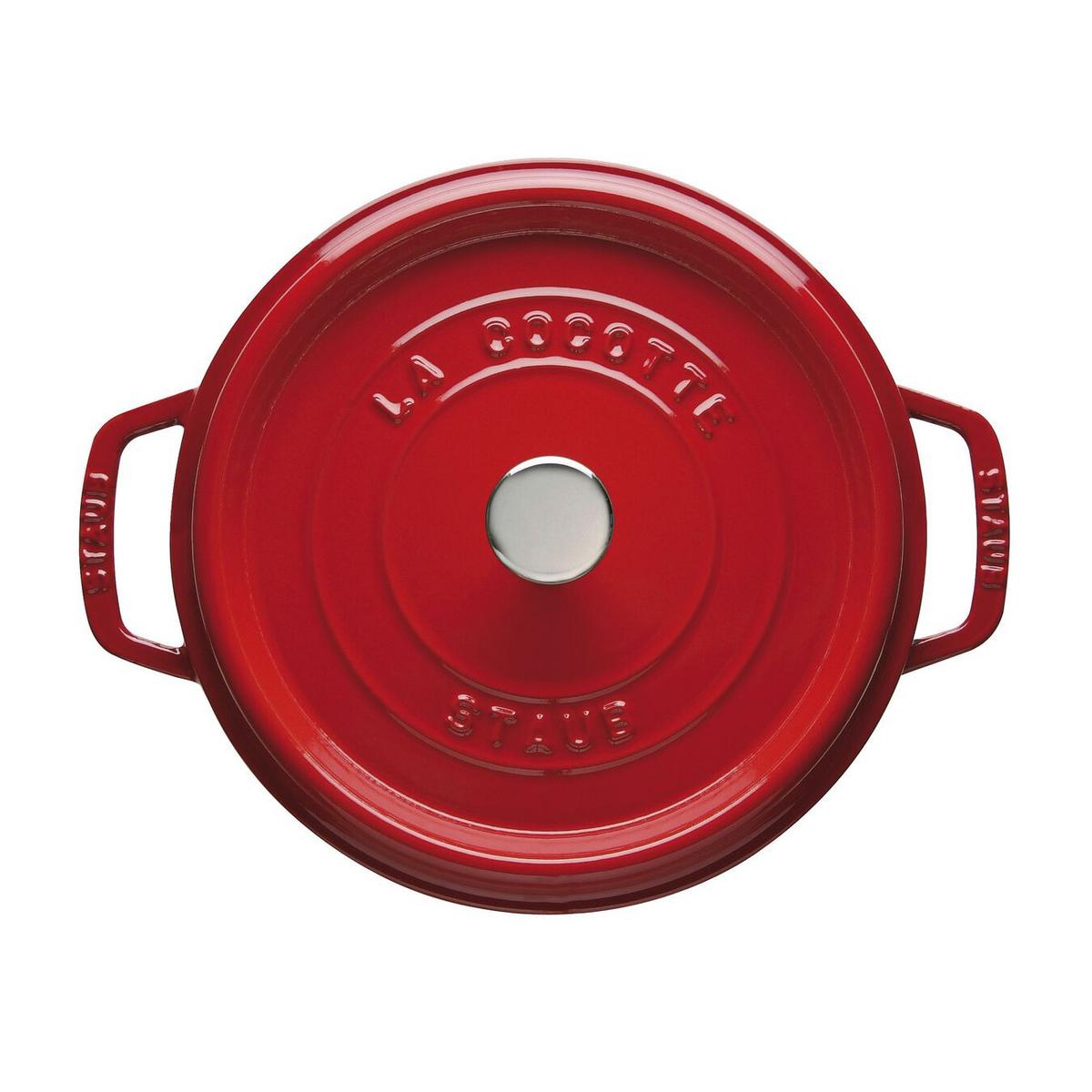 GARNEK DO DUSZENIA 1004224/ 40509-852-0 STAUB - czerwony, Basics, metal (28cm) - Staub