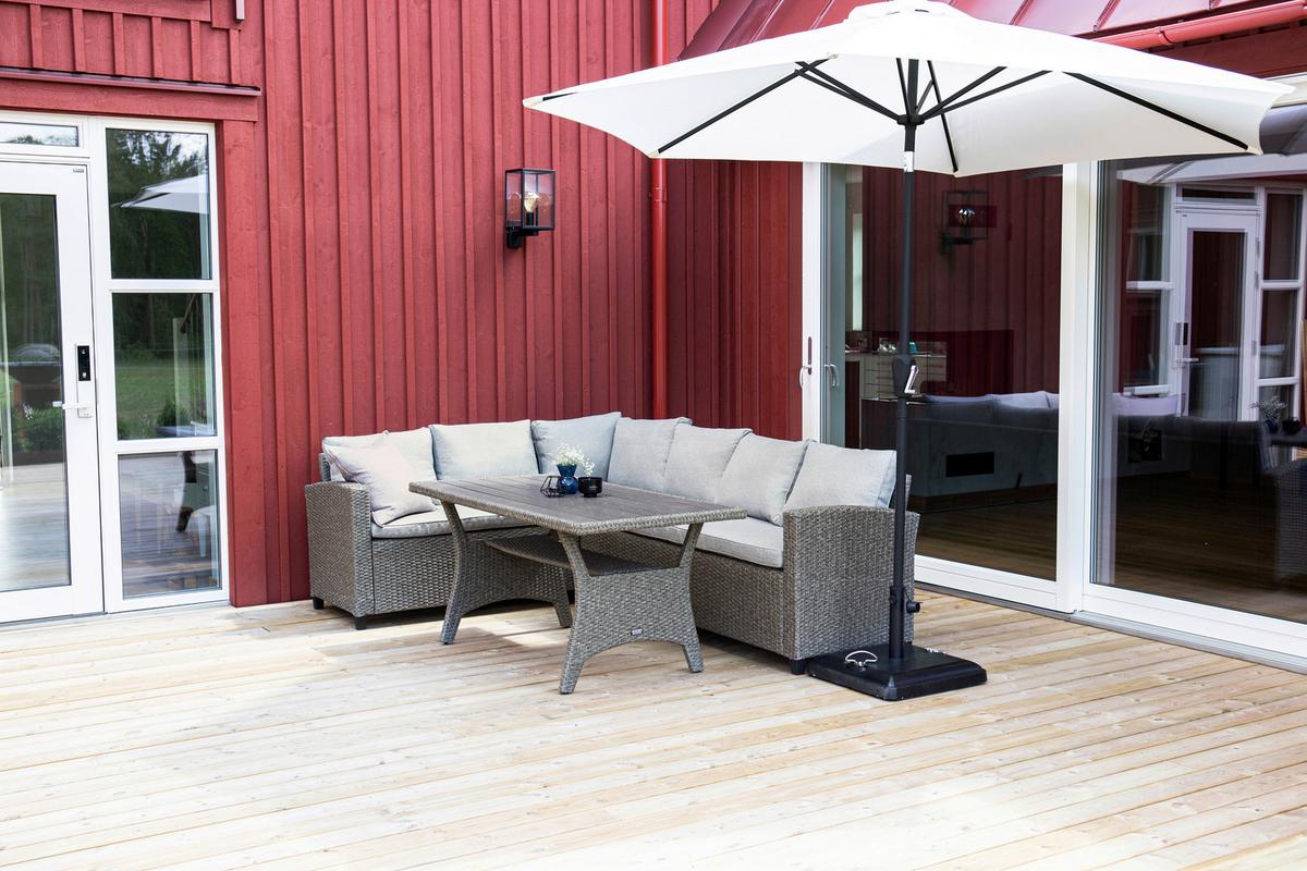 Dining-Loungeset Brentwood Grau - Grau, KONVENTIONELL, Kunststoff - Gardenson