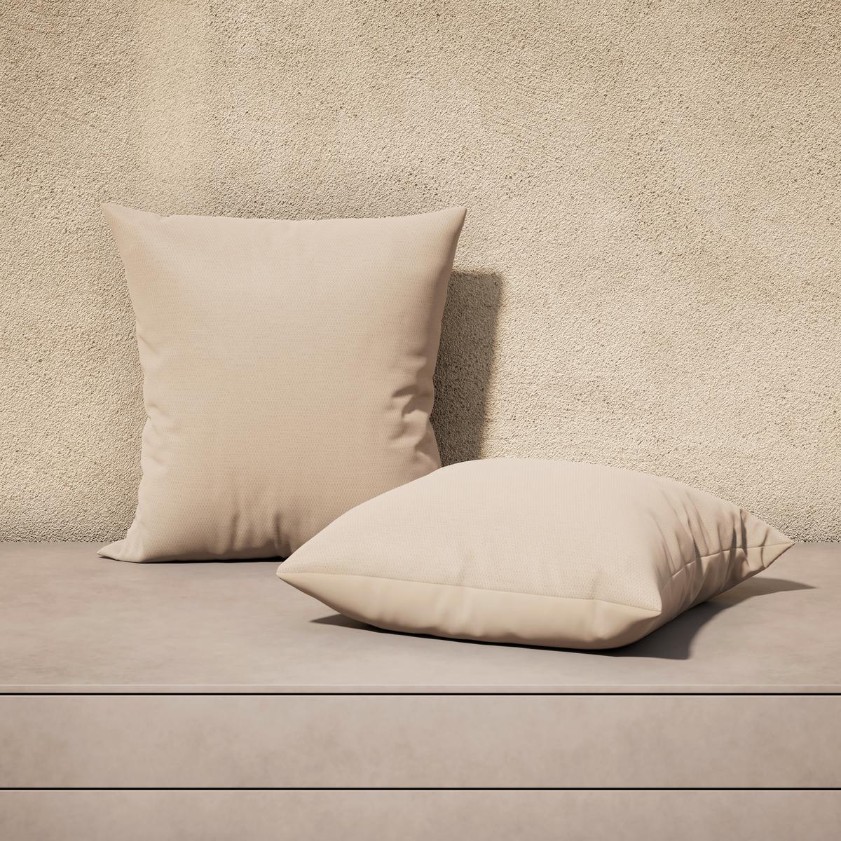 Outdoorkissen Divina Beige ca. 45x45 cm - Beige, MODERN, Textil (45/4/45cm) - Bessagi Garden