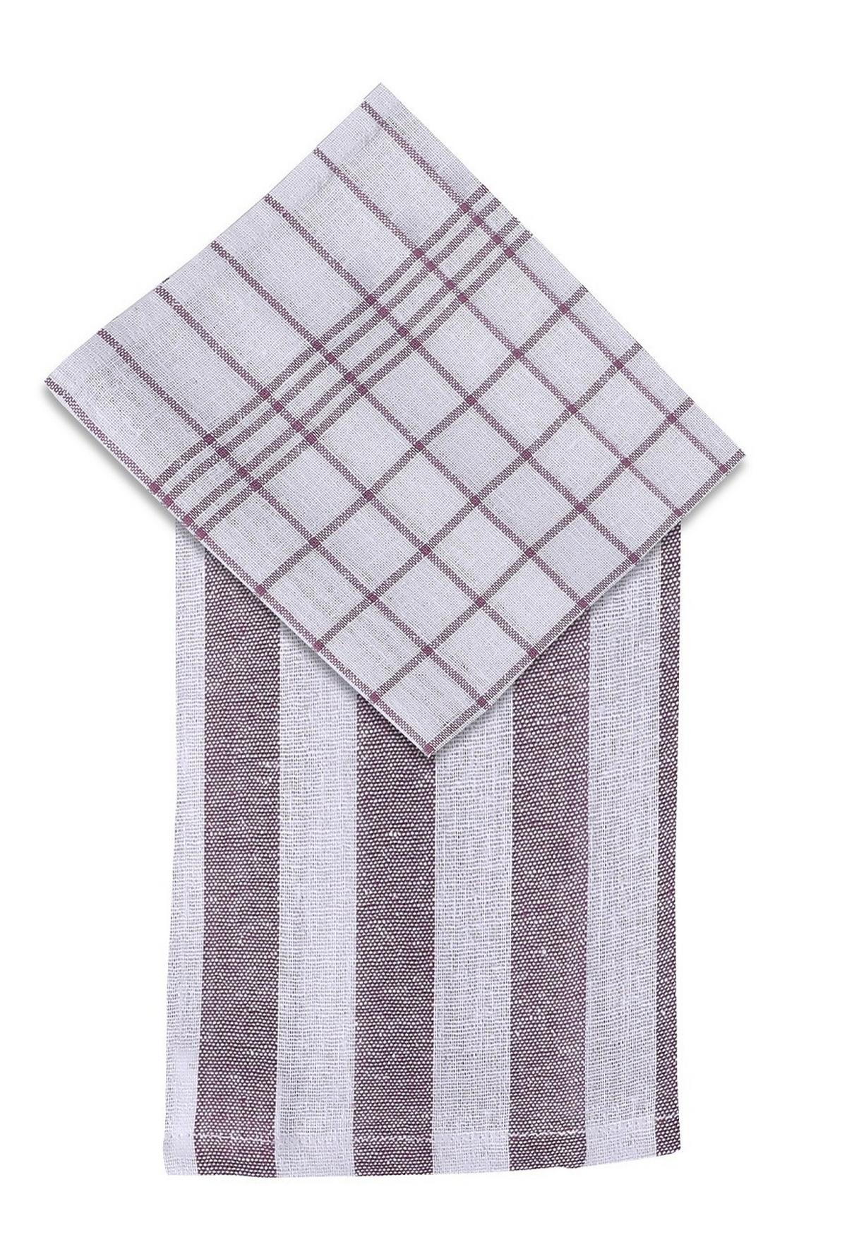Set prosoape de vase 6/1 Ira - mov, Basics, textil (50/70cm)